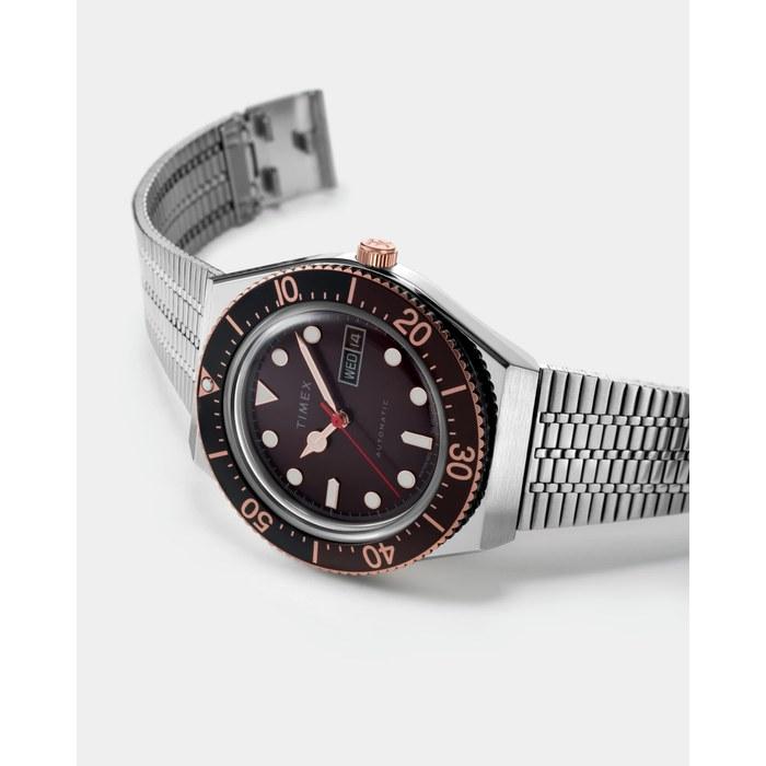 Мужские часы TIMEX M79 Automatic TW2U96900 с коричневым циферблатом