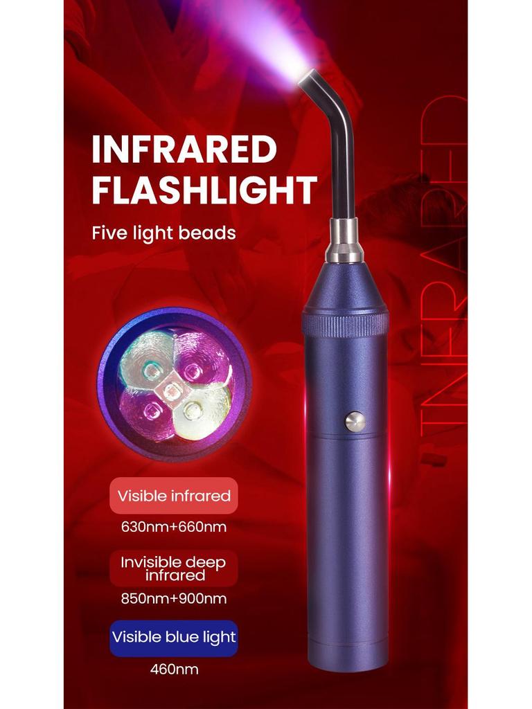 Red Light LED Infrared Flashlight for Nose, Ear, and Oral Soothing