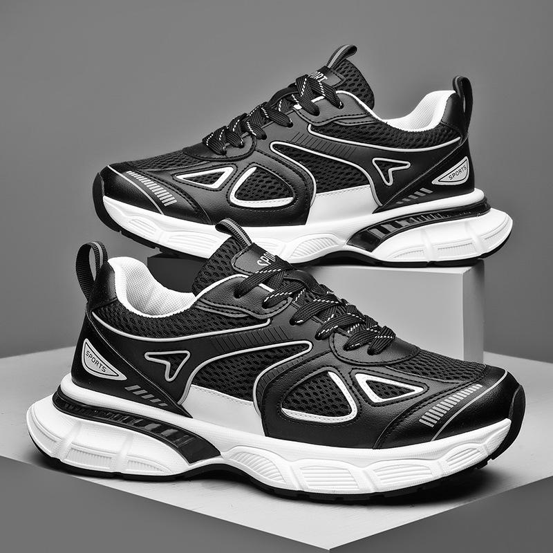 Мужская обувь большого размера, дышащая и универсальная, кроссовки на платформе, мужские новые сетчатые спортивные повседневные кроссовки для бега