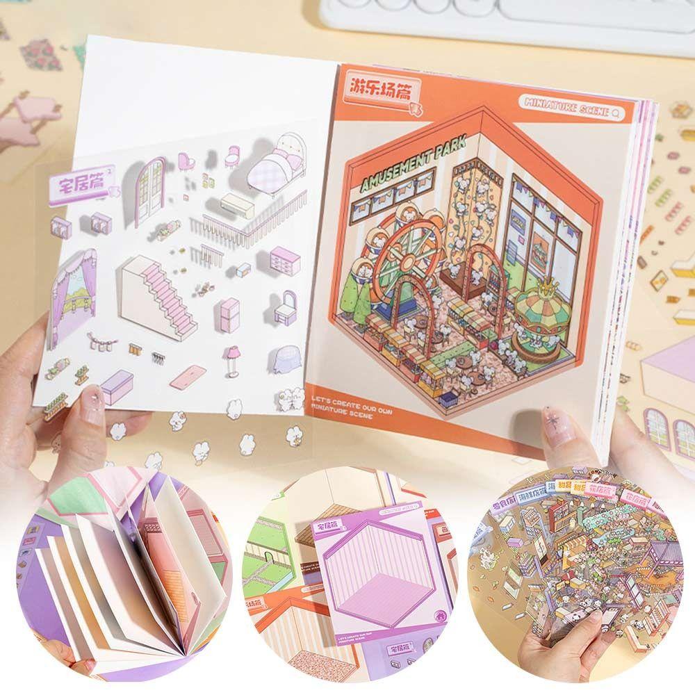 18 шт. 3D визуальная укладка наклеек Capybara наклейка для блокнота новая пейзажная наклейка книга детский подарок