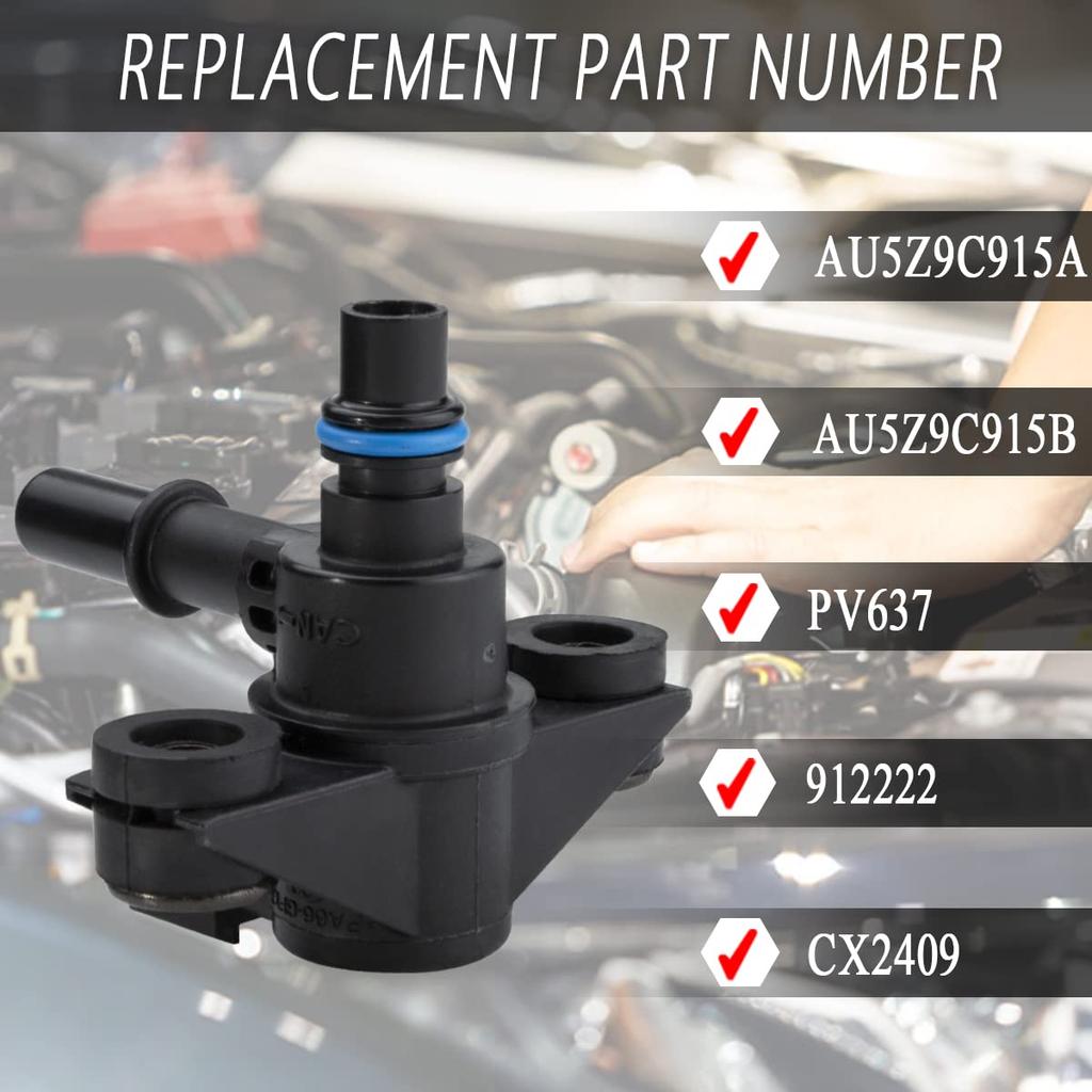 Steam Canister Purge Valve Solenoid for Ford Mustang Explorer Edge Raptor Taurus Flex Lincoln Continental Mercury Replacement 911-222 AU5Z-9C915-B