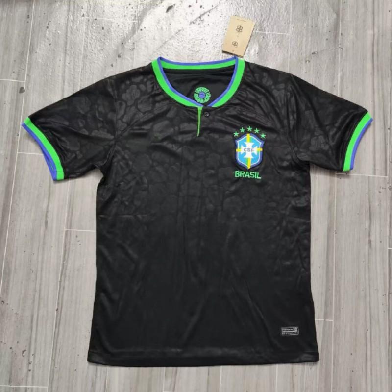Brazil National Team Retro Soccer Jersey Men Women Short Sleeve Performance Sportswear Cycling Running Fitness