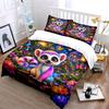 Rainbow Lemur Fantasy Garden Bedding Duvet Cover Set  (1*Duvet Cover 2*Pillowcases, without duvet insert)