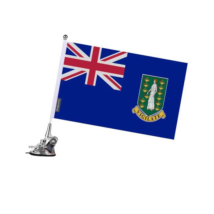 Drapeau - Îles Vierges Britanniques - 35 X 27 Cm - Polyester - Impression Recto/verso - Utilisation Extérieure