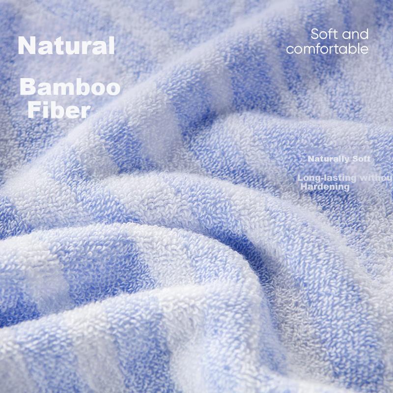 Jieyu Bamboo Cotton Bath Towel, 370g, Class A , Soft And Absorbent, Low Shedding, Wrap Towel, 140*70cm