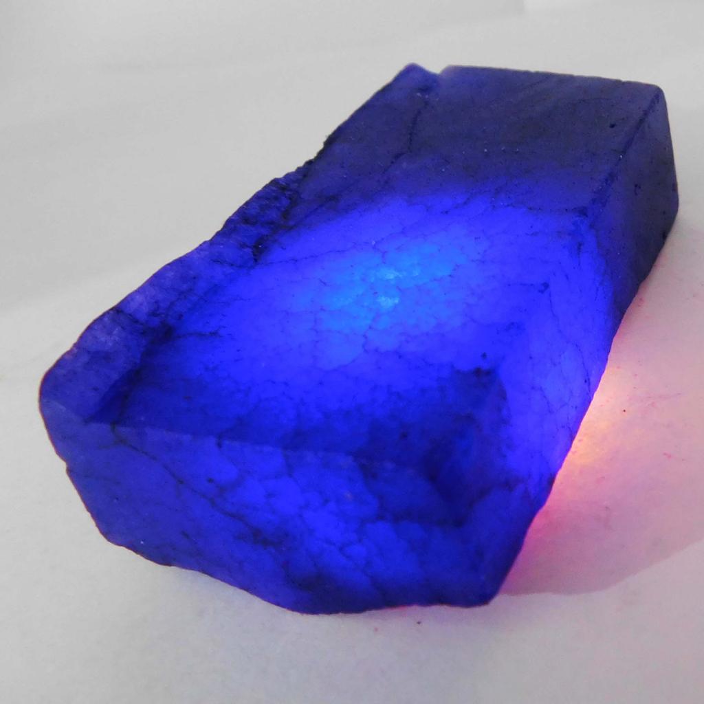 Natural Blue Sapphire Loose Gemstone Uncut Rough 365 ct Raw September Birthstone for Gem Collections