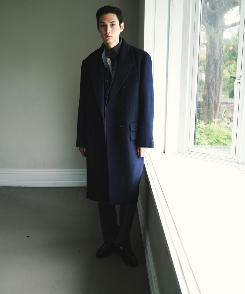 Viiverde Double Breasted Coat Navy