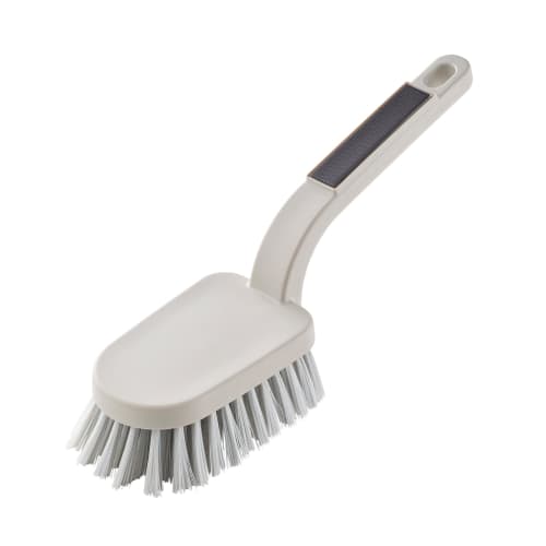 Toffy Clean Life with Toffy Magnetic Bath Brush CL-MBB, for Bathroom Cleaning, Scrubbing, Drains Water, Attaches To Wall with Magnet, Firm Brush, Grei