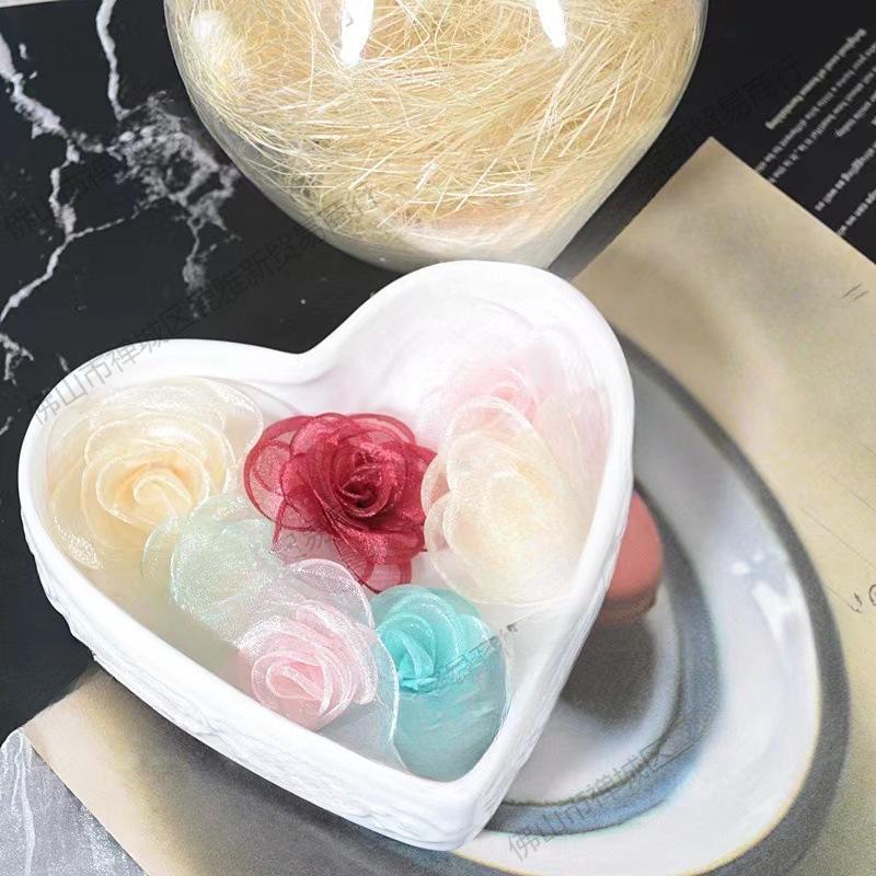 Корейский стиль, 15 штук, цветы из марли "Снег", для DIY одежды, заколок для волос, ювелирных аксессуаров