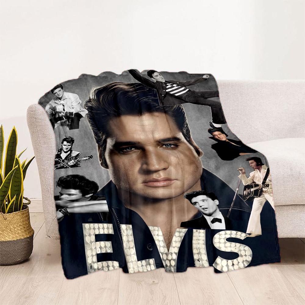 Elvis Presley: Rock Roll Blanket Comfortable Suitable for Livingroom Chair Seaside All-Season Use Modern Style Gift for Travel Home Birthdays