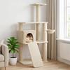 Cat Tree with Sisal Scratching Posts Cream 173 cm
