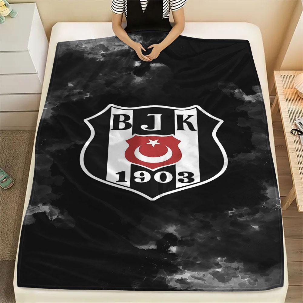 1PC Besiktas Gymnastics Club Patterned Flannel Blanket Suitable For All Seasons for Home Decor Warmth and Comfort Gifts Holiday Present