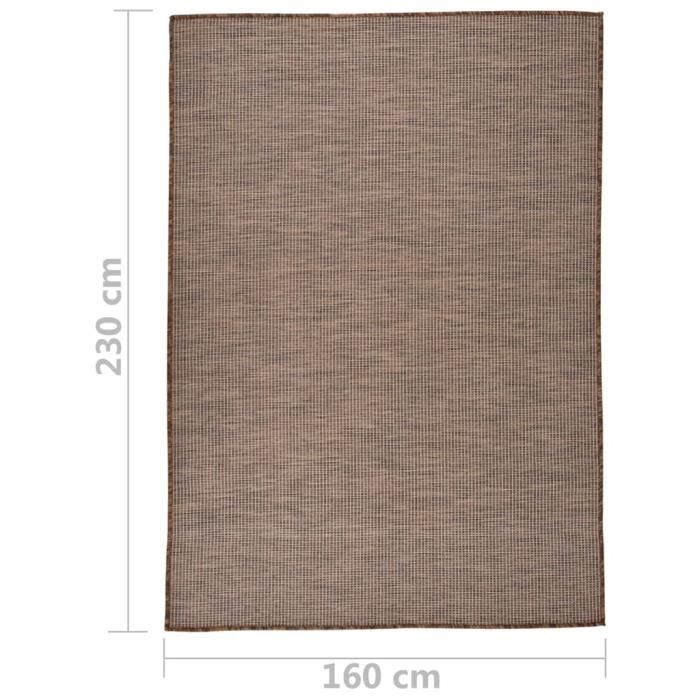 VidaXL Outdoor Flatweave Rug 160x230 Cm Brown