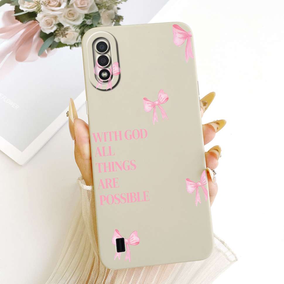 For Samsung Galaxy A01 CAse Cute Rabbit Cat Pattern Cover For Samsung A 01 A01 SM-A015F Silicone Soft Casing Shells 5.7"