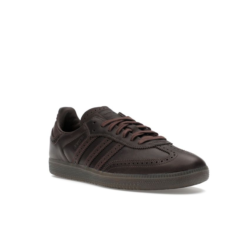 Adidas Samba OG Brogue Pack - коричневые кроссовки унисекс Gum JI3231