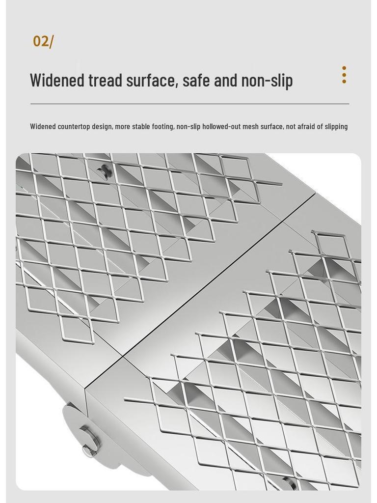 Folding Heightened Trestle Ladder and Putty Scraper for Construction