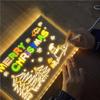 2 шт. Акриловая светодиодная светящаяся доска для рисования LED доска для записей Подарок для детей Для царапин Регулируемая стираемая доска для сообщений с буквами