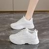 White Sneakers Women 2025 New Leather Chunky Sneakers Women's Sports Shoes Thick Tennis Vulcanized Shoes Basket Platform Shoes