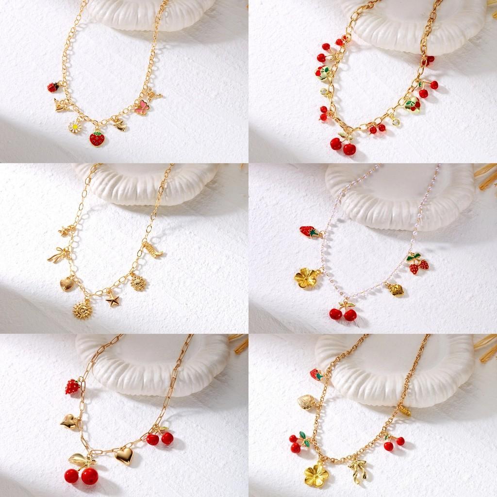 Womens Short Chain Necklace With Butterfly Bow And Pearls For Casual Beach Outfits
