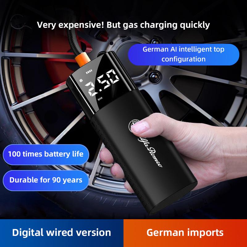Car Accessories Portable Inflation Pump Auto Mobile Power Bank Tool For Alfa Romeo 156 159 147 4C 8C 166 Giulia Giulietta Mitoxya563