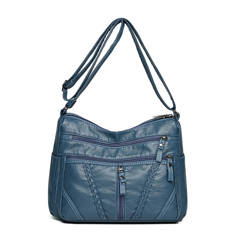 Многокарманная женская сумка через плечо из мягкой кожи, сумка для мам среднего и пожилого возраста, сумка через плечо
