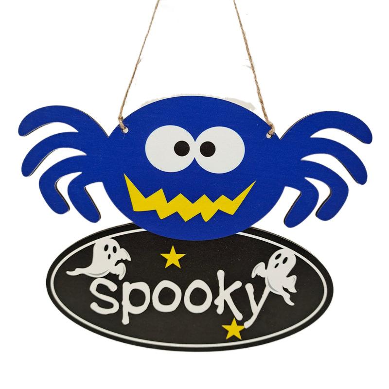 Популярные деревянные поделки для украшения вечеринки на Хэллоуин Летучая мышь Тыква Паук Декоративный фестиваль для декоративных аксессуаров