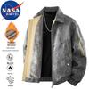 NASA MARVEL Men's Plus Size Fleece-Lined Faux Denim Jacket
