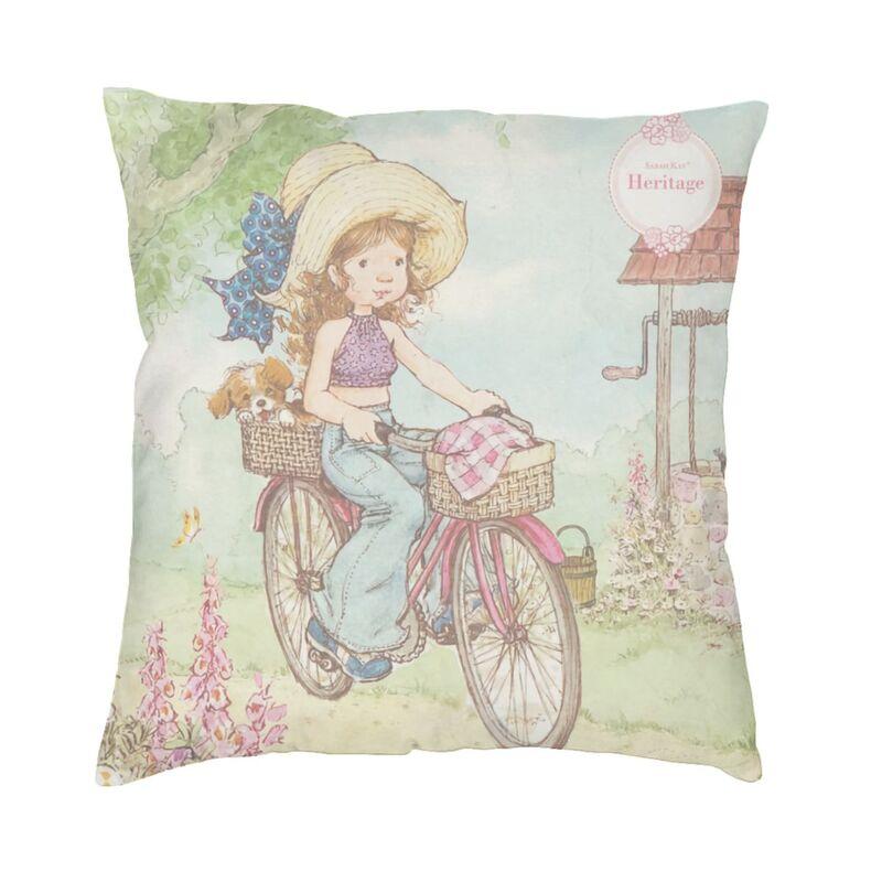 Sarah Kay Girl Cartoon Animation Cushion Cover 45x45 Decoration Printing Throw Pillow for Sofa Double Side