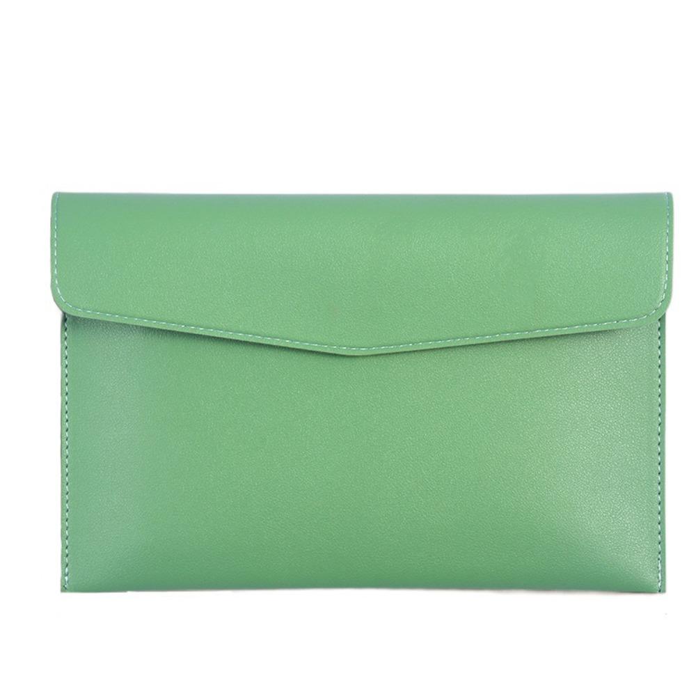 Large Capacity Leather Document Pouch Leather File Bag Stationery Dustproof Leather File Folder