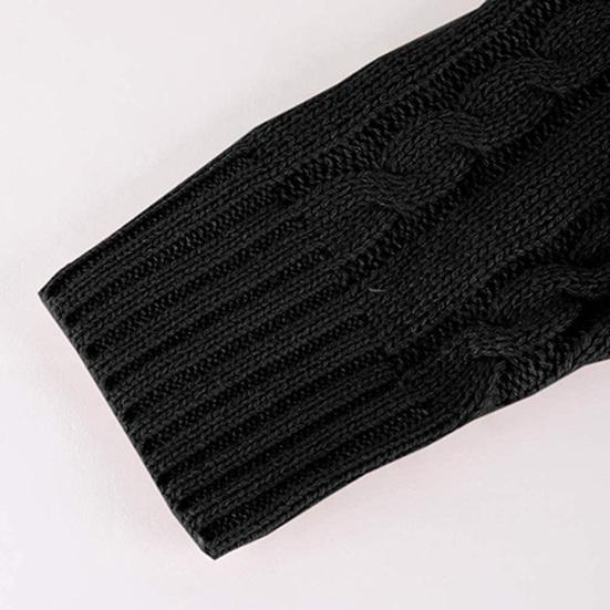 Осень-зима мужской свитер двубортный с пуговицами и лацканами, длинные рукава, скрученная текстура, однотонный, плотный, эластичный, трикотажный