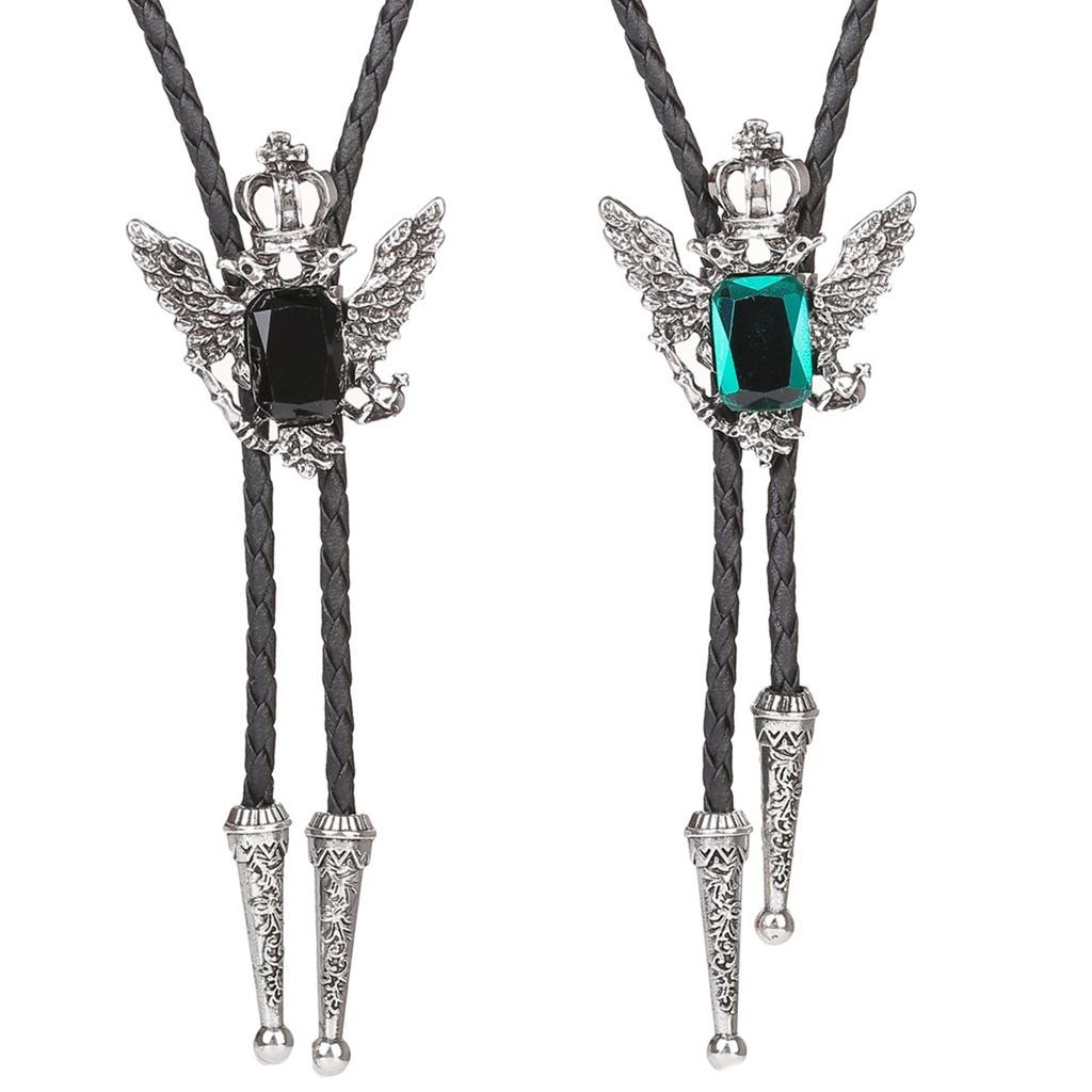 Галстук боло для мужчин Карнавальный Западный галстук Орел и драгоценные камни Пряжка Галстук боло для рубашки Свитера Декоративный галстук для мужчин