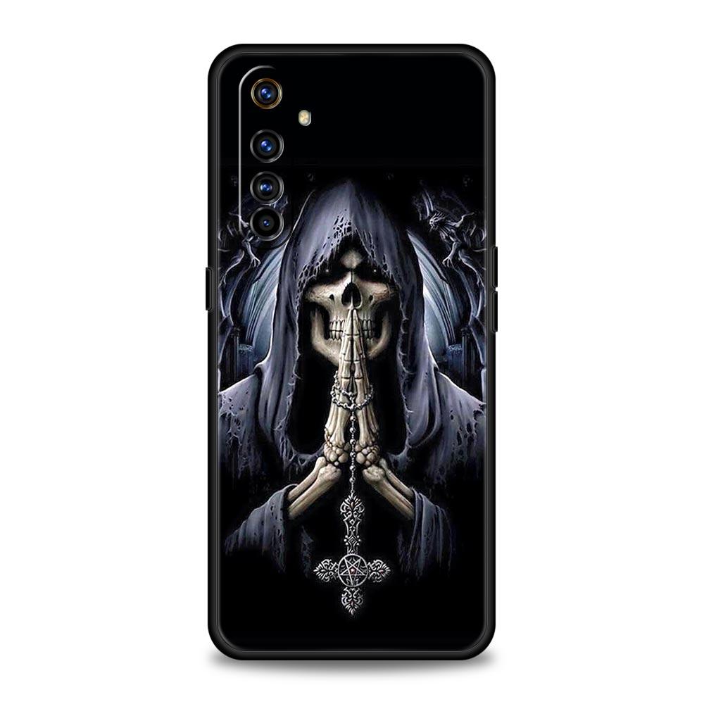Чехол с рисунком Череп Скелет Жнец Для Realme 12 11 10 9 8 5G 7 6 GT5 GT3 GT2 Pro Plus C21 C25 C35 Realme GT Neo 2 3 3T 5 Чехол