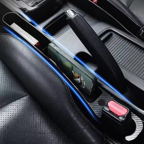 2 шт. Органайзер для щели между сиденьями автомобиля с отверстием для зарядки, большой вместимости