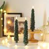 2 Pack Christmas Tree LED Candles Flameless Taper Candles Christmas Decor Tree Lighting Flickering LED Candlesticks
