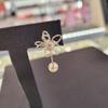 ARTRIA Flower Pearl Drop-Style Earrings BANEHPS0002WHF