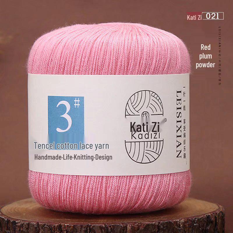 Пряжа Tencel Хлопок Кружево для Летнего Вязания Крючком и DIY - Нет. 3