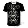 Футболка с 3D-принтом The Misfits Casual для женщин и мужчин, летняя, с круглым вырезом, коротким рукавом, модная, с графическим рисунком, для косплея