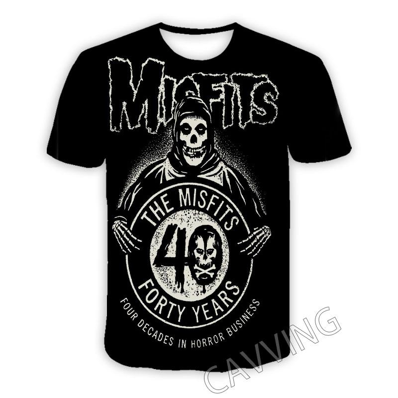 Футболка с 3D-принтом The Misfits Casual для женщин и мужчин, летняя, с круглым вырезом, коротким рукавом, модная, с графическим рисунком, для косплея
