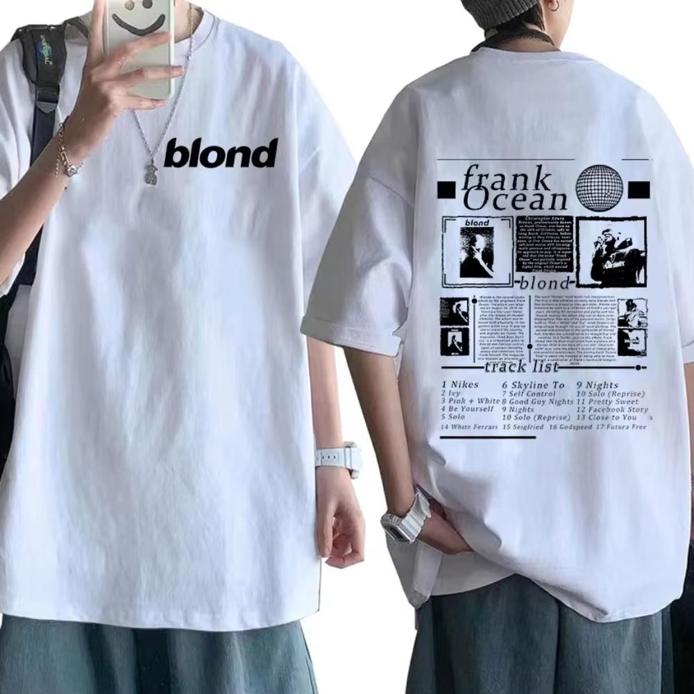 Rapper Frank Blonde Ocean Music Album High Quality Loose Unisex Vintage Hip Hop Fashion Streetwear Unisex And Unisex Tshirt