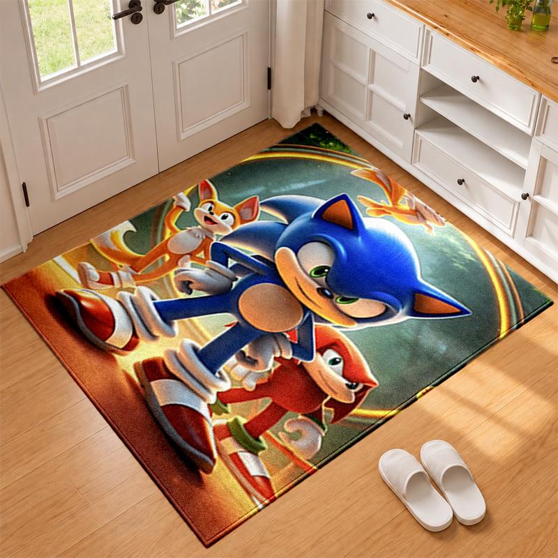 Sonic Carpet Door Mat for Living Room or Bedroom Protective Mat Under Chair Office Decoration Christmas Gift Birthday Present