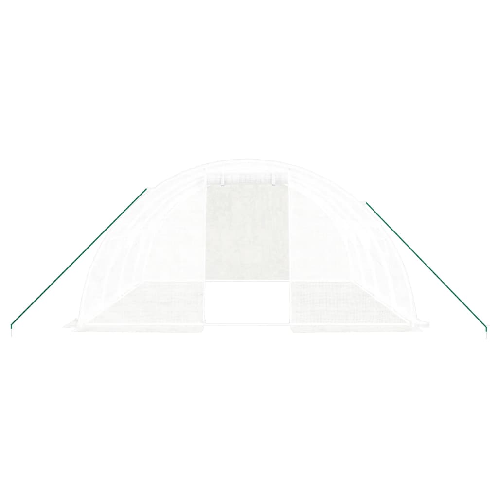 Greenhouse with Steel Frame White 16 m² 4 x 4 x 2 m