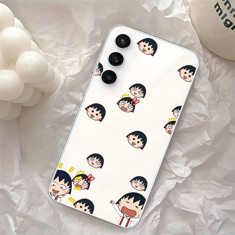 C-Чиби Милая M-Маруко-тян-S Чехол для телефона Samsung Galaxy S25 S24 S23 S22 S21 FE Ultra Plus A32 A53 A13 A31 Мягкий чехол