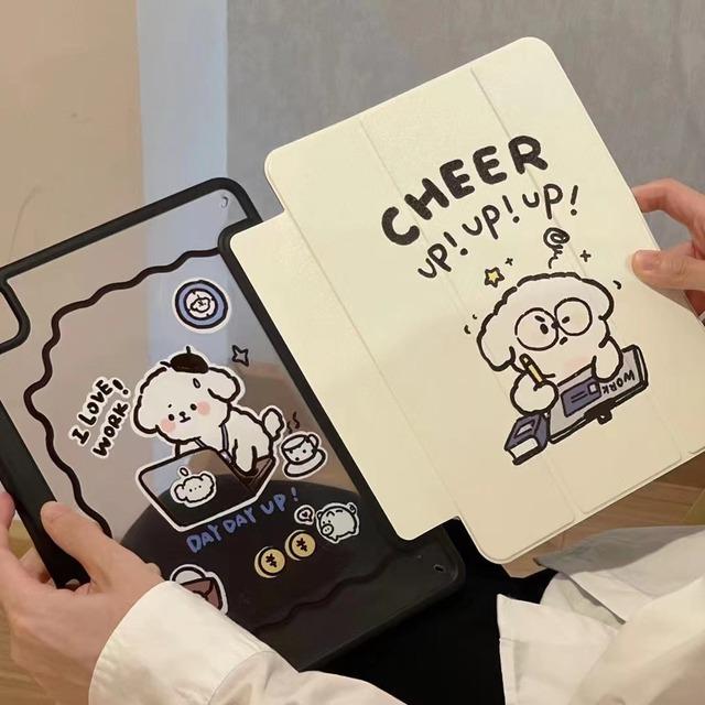 Защитный чехол с милым мультяшным медведем для iPad 10,2, 7, 8, 9,7 Pro 12,9 Air 11 2024 5, 4, 10, 10,9, чехол с держателем для карандашей