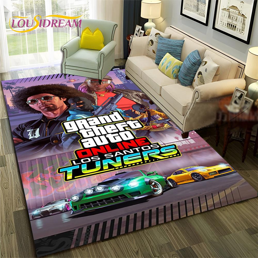 GTA 3D Игры Grand Theft Auto Ковер для геймера для дома, гостиной, спальни, дивана, придверный коврик, декор, детский ковер, нескользящий коврик для пола