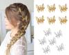 HAIR WALA™ 12 шт. Заколки-бабочки для волос, движущаяся заколка-бабочка, шпильки, аксессуары для волос для женщин и девочек, 6 шт. золотого и 6 шт. серебристого цвета