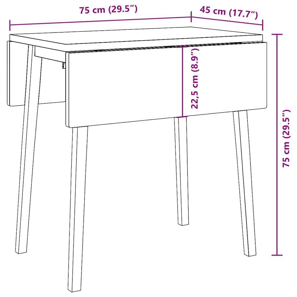 Dining Table Brown Solid Rubberwood