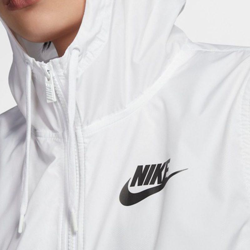 Nike Спортивная куртка с водоотталкивающим покрытием для женщин, тканая, белая AJ2983-101