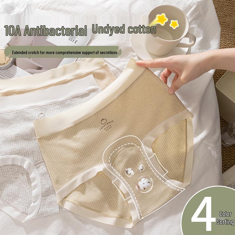 Seamless Plus Size High Elastic Antibacterial Cotton Briefs for Women - Extra Large 200 Jin