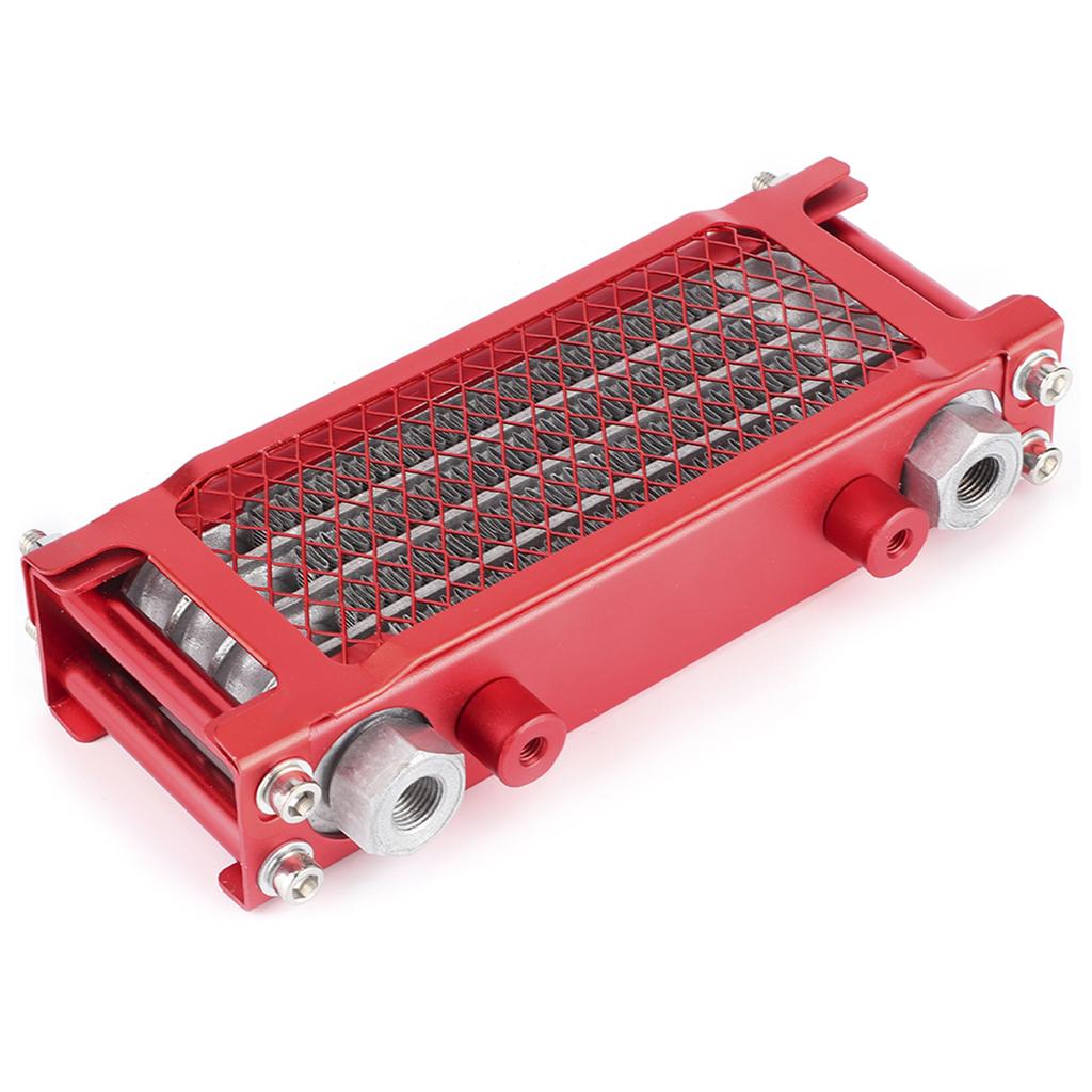 Motorcycle Oil Cooler Red Radiator Cooling System for 100250CC OffRoad Vehicle 85x200x45mm