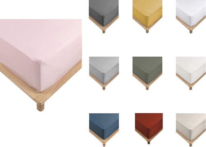 Draps Housse - PROMO LINGE - Percale - 200x180cm - Rose